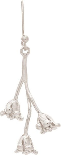 Silver Triple Blooms Drop Earring