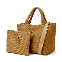 Classic Woven Tote in Camel