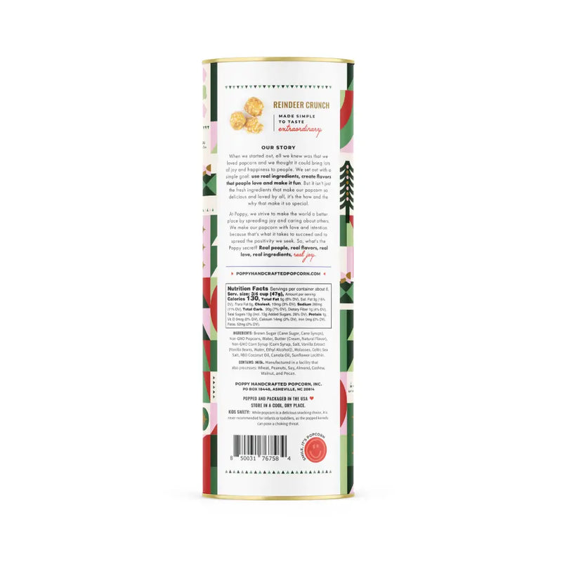 Reindeer Crunch Cylinder Holiday Popcorn