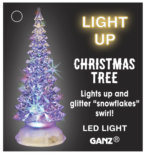 Light Up Swirling Glitter Christmas Tree