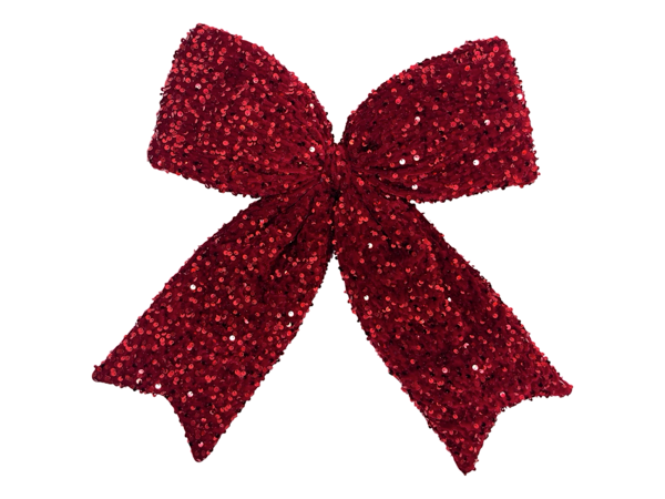 Red Sequin Bow Ornament