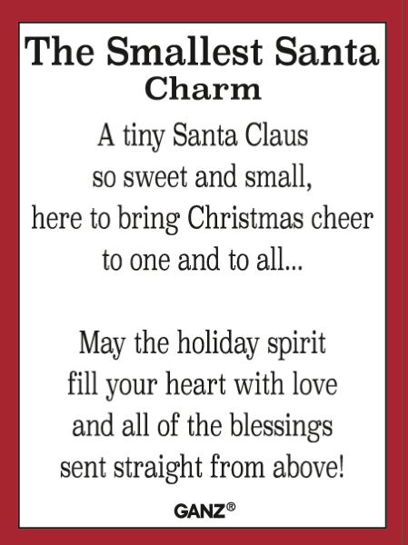 The Smallest Santa Charm
