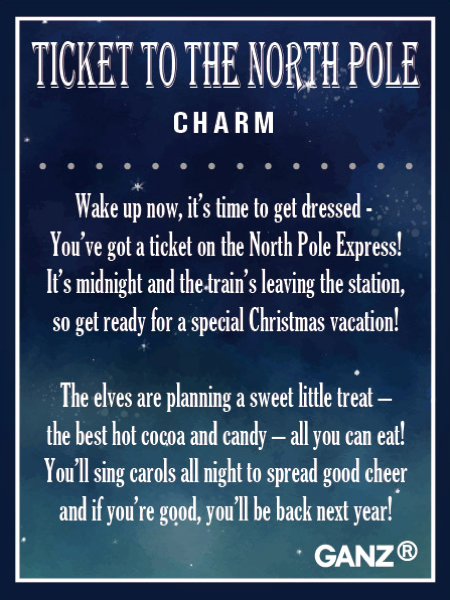 Ticket to the North Pole Charm