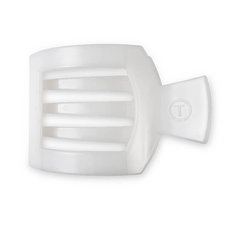 Square Flat Hair Clip | Coconut White