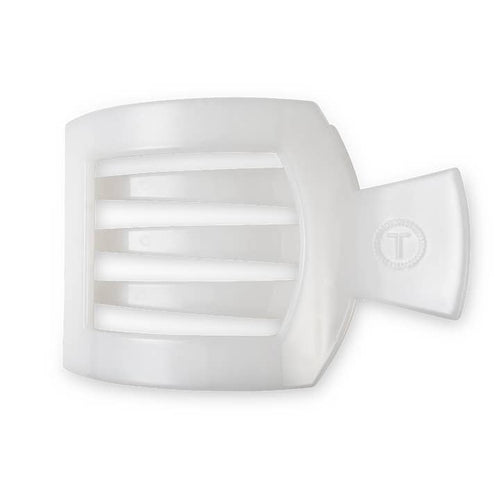 Square Flat Hair Clip | Coconut White