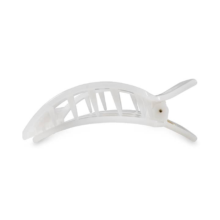 Square Flat Hair Clip | Coconut White