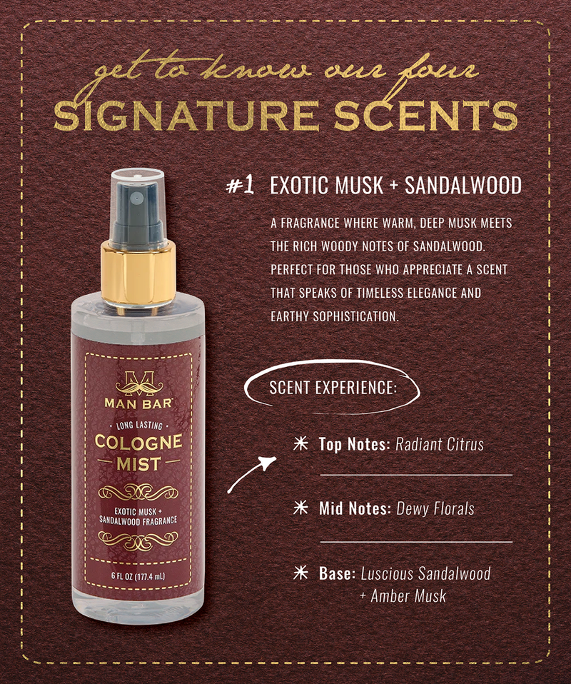 MAN BAR Cologne Mist Exotic Musk & Sandalwood