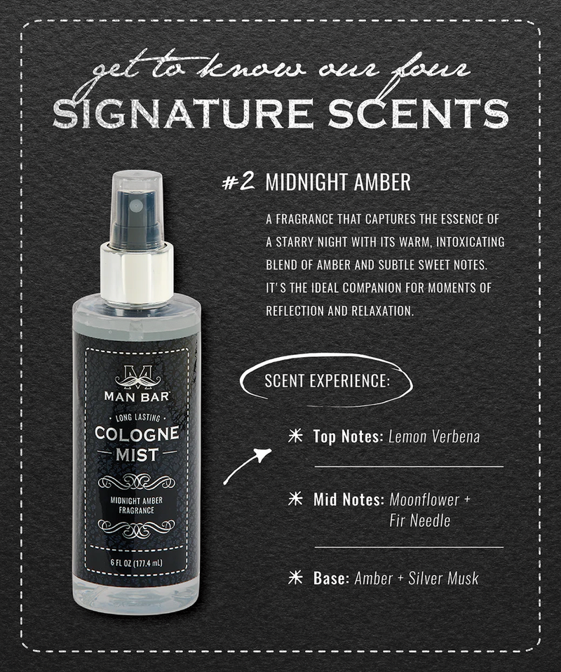 MAN BAR Cologne Mist Midnight Amber
