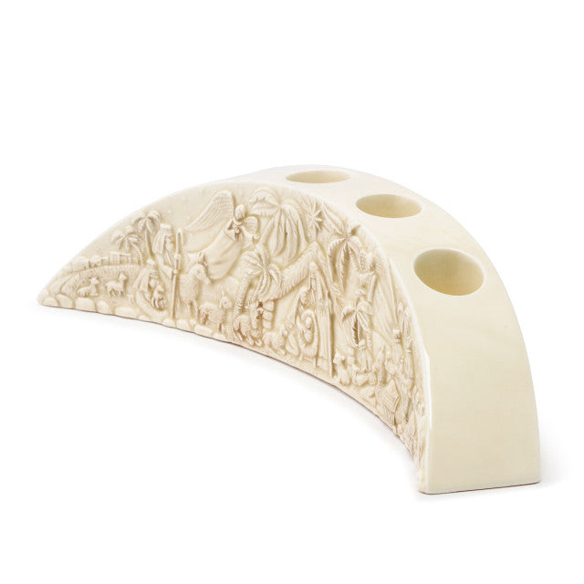Ceramic Nativity Advent Candle Holder
