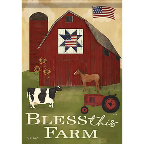 Garden Flag-Primitive Barn