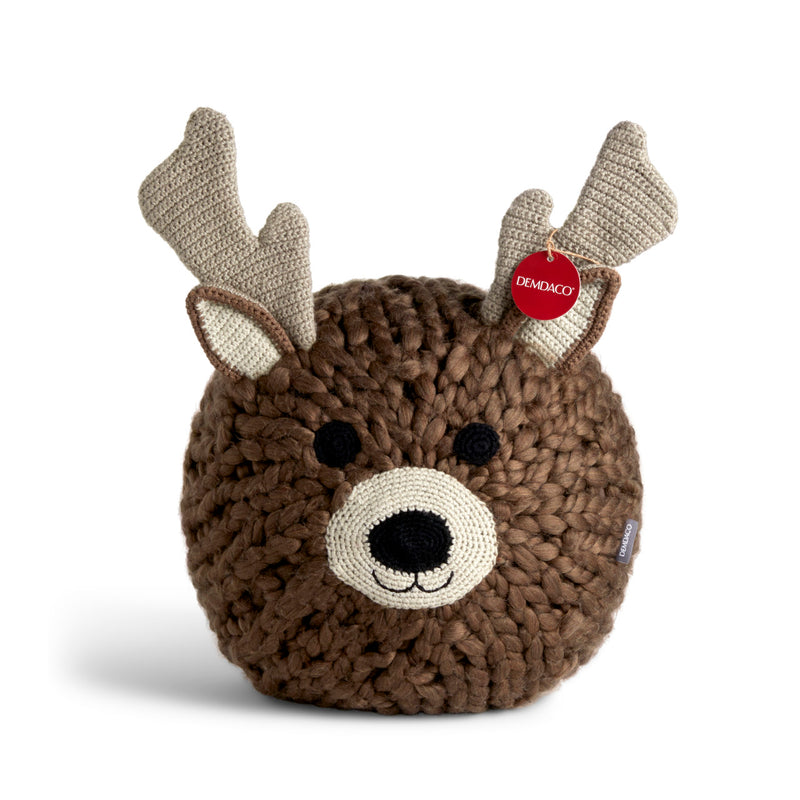 Reindeer Head Pouf 14"