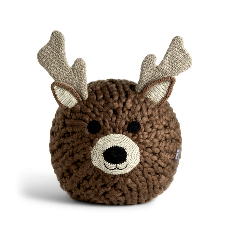 Reindeer Head Pouf 14"