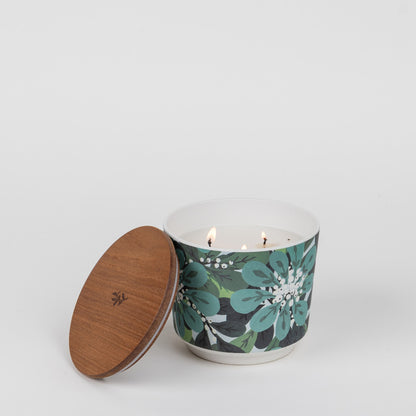 Shimmering Snowberry Patterned Candle