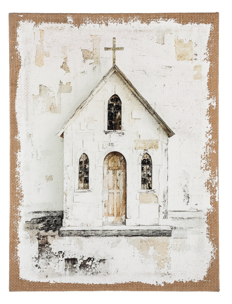 Framed Watercolor Church Wall Decor