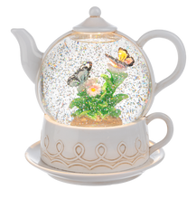 LED Light Up Shimmer Butterflies Teapot