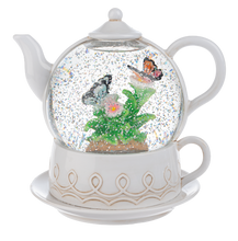 LED Light Up Shimmer Butterflies Teapot