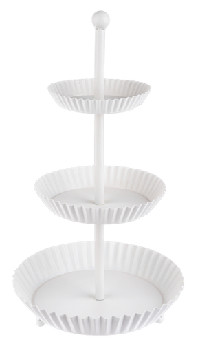 White Three-Tiered Tray