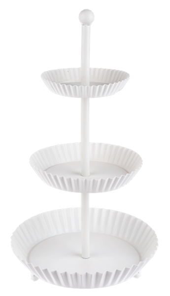 White Three-Tiered Tray