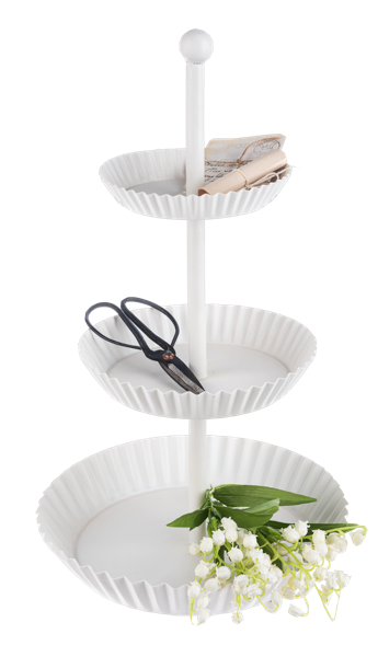 White Three-Tiered Tray