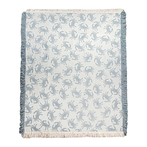 Blue Crab Rayon Throw