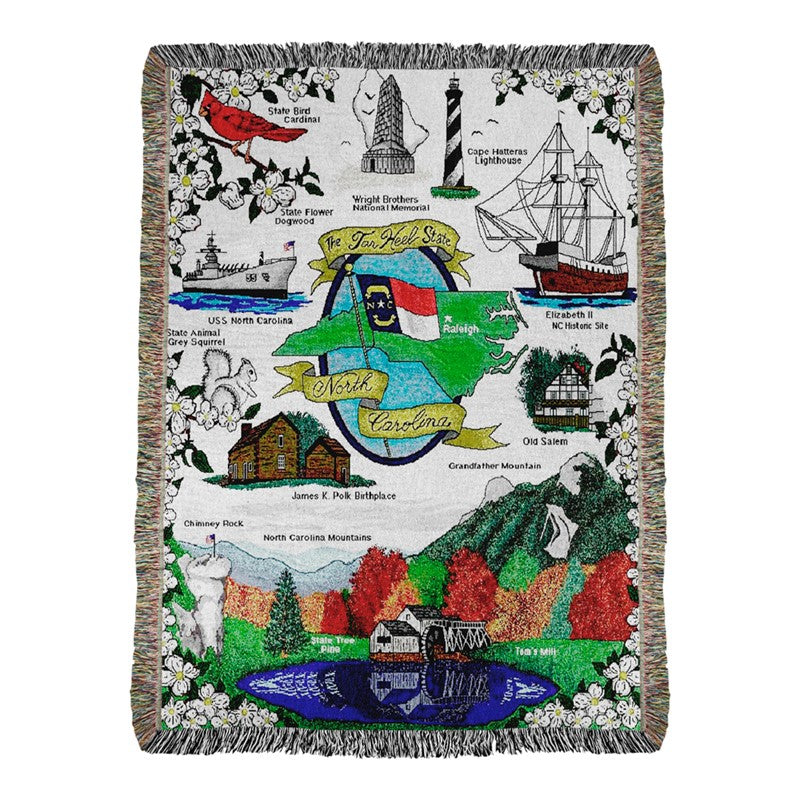 North Carolina Tapestry Throw