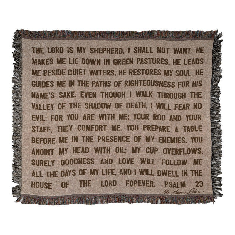 The Lord Is My Shepherd Tapestry Throw