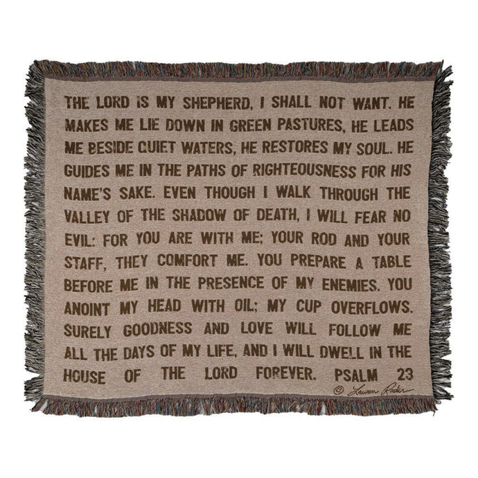The Lord Is My Shepherd Tapestry Throw