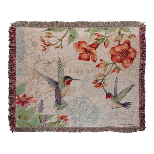 Hummingbirds Tapestry Throw