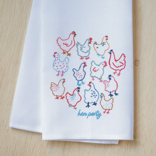 Hen Party Outline Tea Towel