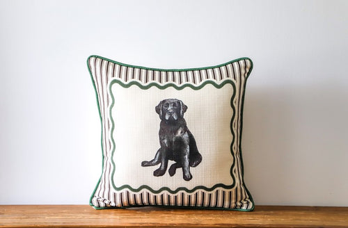 Black Lab Wiggle Pillow