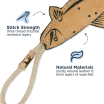 Natural Leather Trout Tug Dog Toy