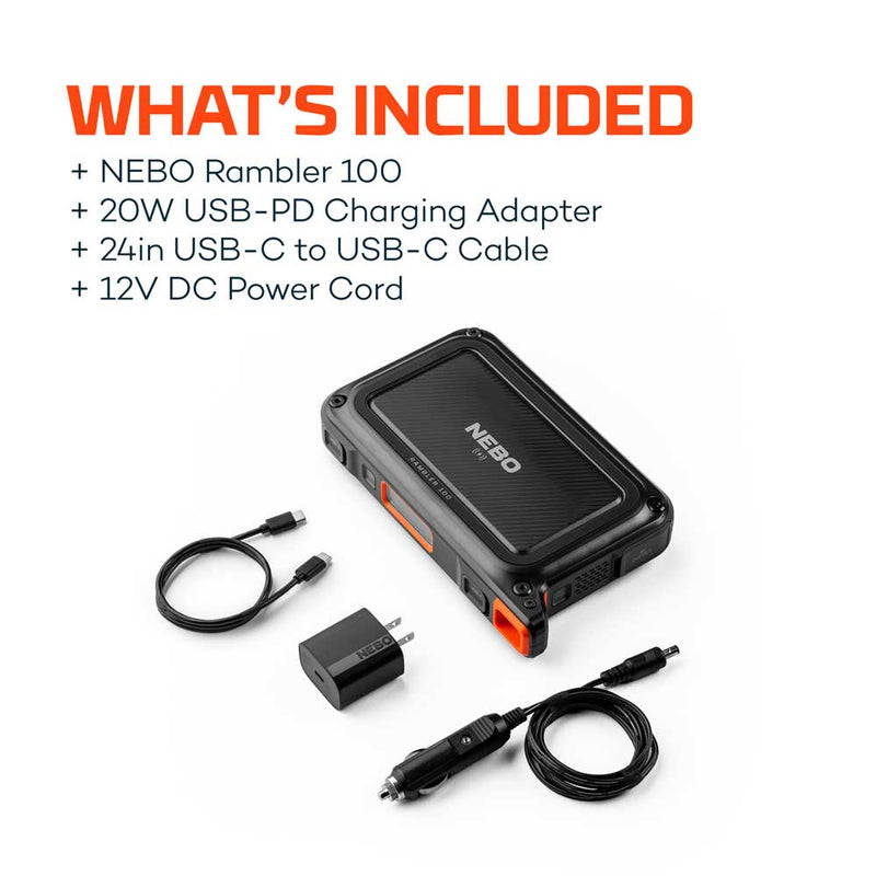 NEBO Rambler 100 Portable Power Station