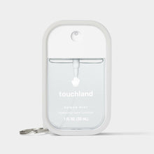 Touchland Hand Sanitizer Mist Case 1FL. OZ., Protective and Stylish Hand Sanitizer Spray Accessory, Silicone Case with Keyring, Icy White