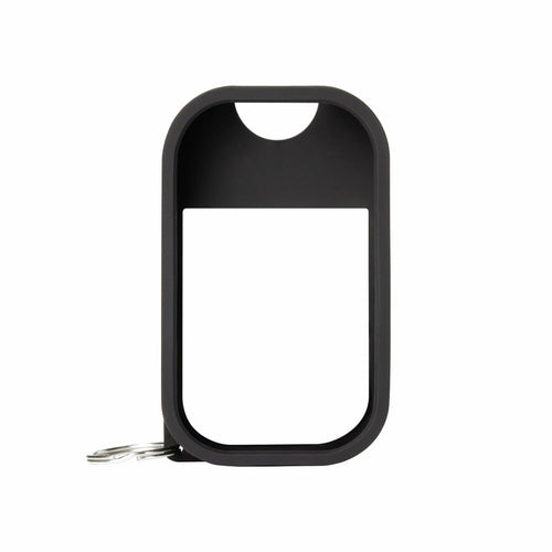 Touchland Hand Sanitizer Mist Case 1FL. OZ., Protective and Stylish Hand Sanitizer Spray Accessory, Silicone Case with Keyring, Jet Black