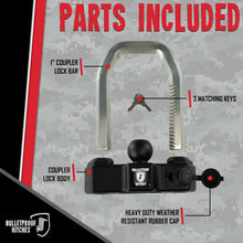 BulletProof Hitches - Extreme Duty Trailer Coupler Lock - Universal Trailer Lock with 1" Solid Steel Bar - Fits 1-7/8", 2" and 2-5/16" Couplers - Heat-Treated & Pick-Resistant