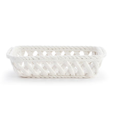 Gather 'Round Holiday Ceramic Bread Basket With Red Tea Towel