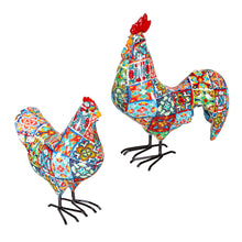 Resin Rooster/Hens Statuary Set of 2