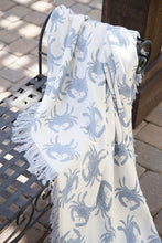 Blue Crab Rayon Throw