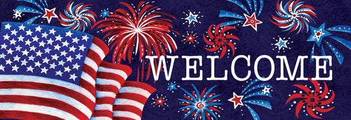 Fireworks and Flag – Signature Sign