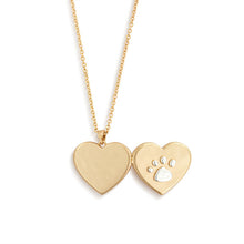 Pawprint Love You Locket - Gold