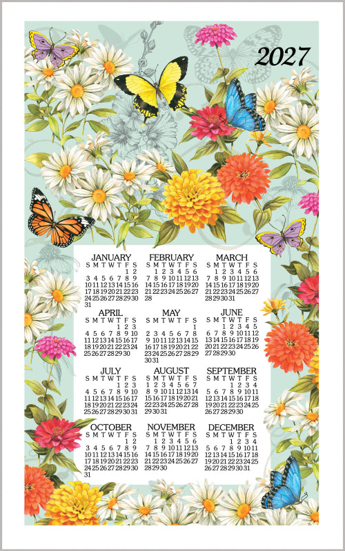 Dishcloth Calendar 2027 Butterfly Garden