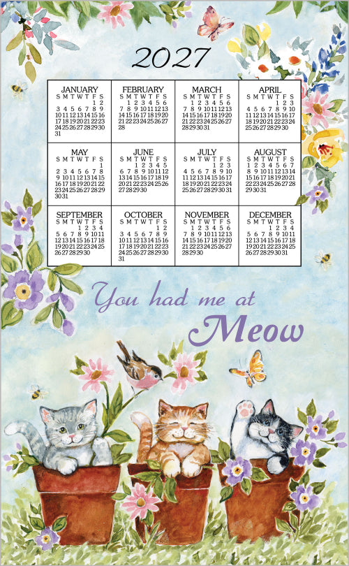 Dishcloth Calendar 2027 Sweet Kitties