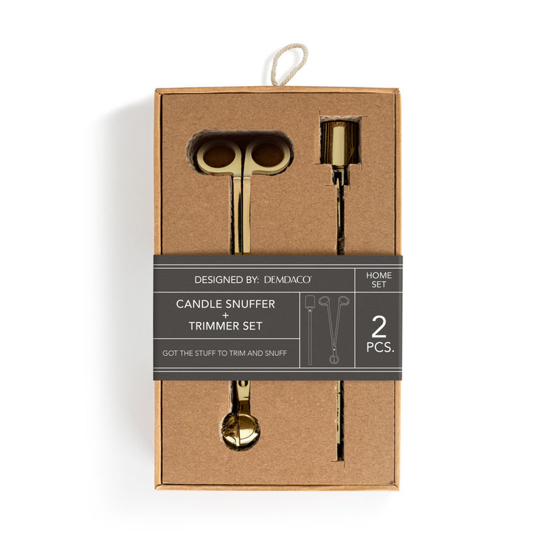 Candle Snuffer and Trimmer Set - Gold