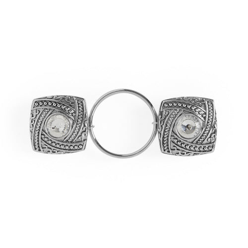 Embrace Patented Fashion Fastener - Wavy Square