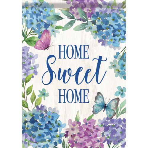 Garden Flag - Hydrangeas & Butterflies Dura Soft