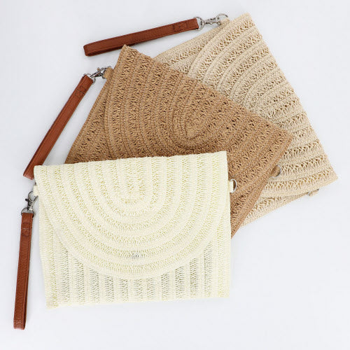 Assorted Sybil Straw Crossbody/Clutch