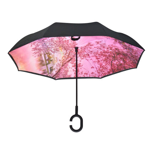 Topsy Turvy Umbrella Pink Cherry Blossoms