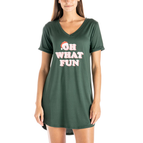 Hello Mello Oh What Fun Holiday Sleep Shirt