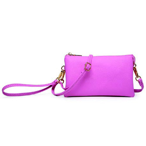 Riley Monogrammable 3 Compartment Crossbody/Wristlet in Bubblegum