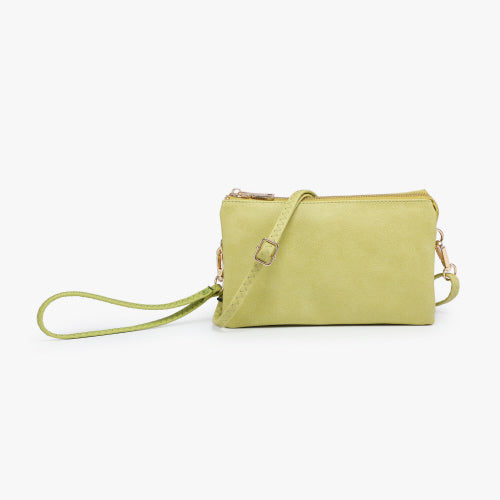 Riley Monogrammable 3 Compartment Crossbody/Wristlet in Lemon